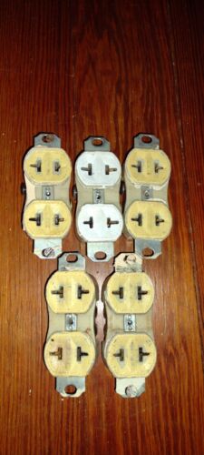 5 Used Vintage Outlets 15 AMP