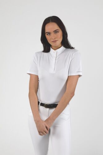 Nuova camicia a maniche corte Aubrion donna bianca - Foto 1 di 1