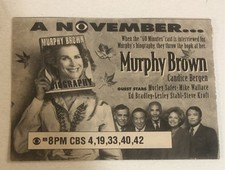 Murphy Brown Candice Bergin Mike Wallace Tv Series Print Ad Advertisement TPA30