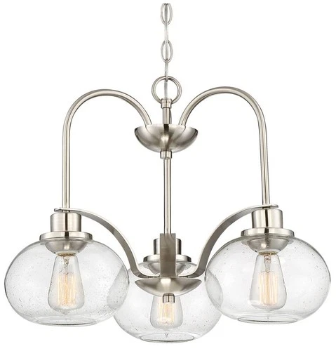 Quoizel Trilogy 22" Wide Brushed Nickel 3-Light Chandelier - Picture 1 of 5