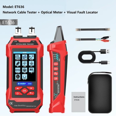 Netzwerktester Diagnosescanner Analysator Ethernet und Glasfaser LCD Digital