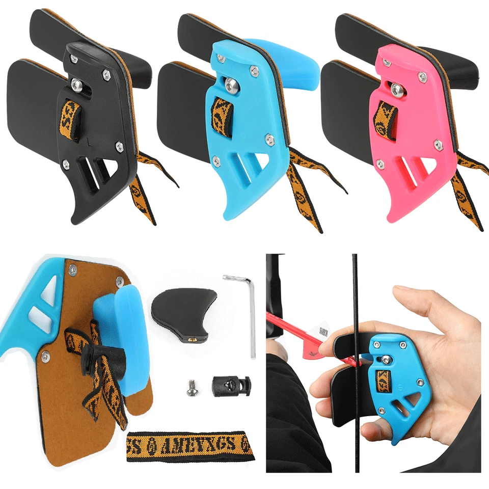 Finger Guard Recurve Bow Hand Protecter Gear Leather Archery Target Hunting RH - Image 3 of 4