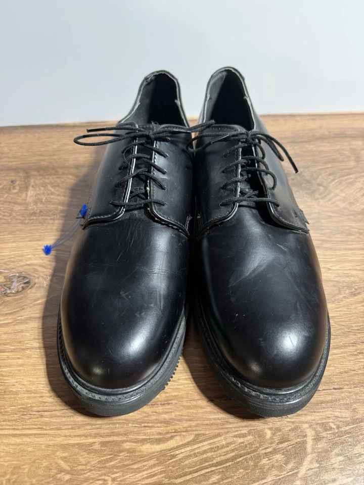 NOS THOROGOOD 11 D Shoes Black Oxford Vtg 60s Vulcan Oil Resistant Soles Mens - Image 2 of 4