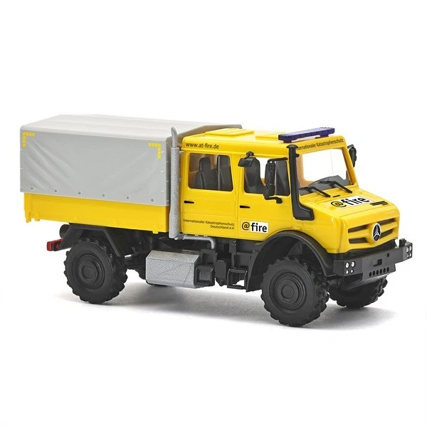 Modellino Unimog Vigili Del Fuoco IMU Scala N (1:160) - Metallico Fatto A Mano - Usato