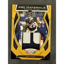 2025 Panini Certified Joe Mixon Pro Materials 10/10 BOOKEND SICK PATCH TEXANS