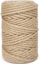 4mm Jute Rope 164feet(50m) Heavy Duty and Thick Twine Rope for Gardening