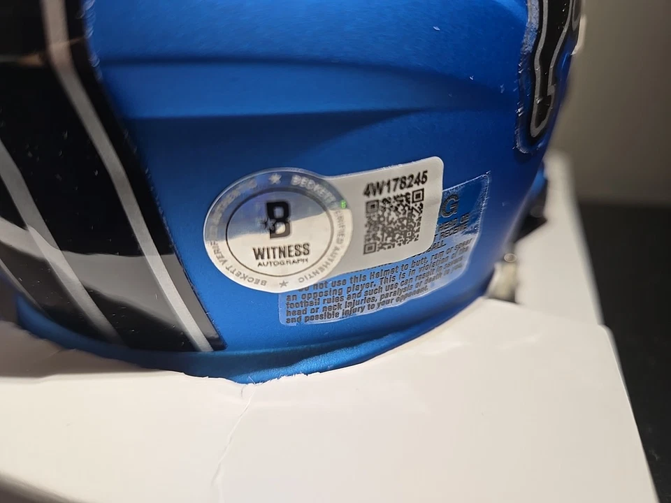 Minicasco firmado por Ndamukong Suh Detroit Lions autografiado Beckett Foto 4 de 4