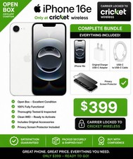 iPhone 16e Cricket Wireless Bundle Deal 100% Battery Health With Bundle