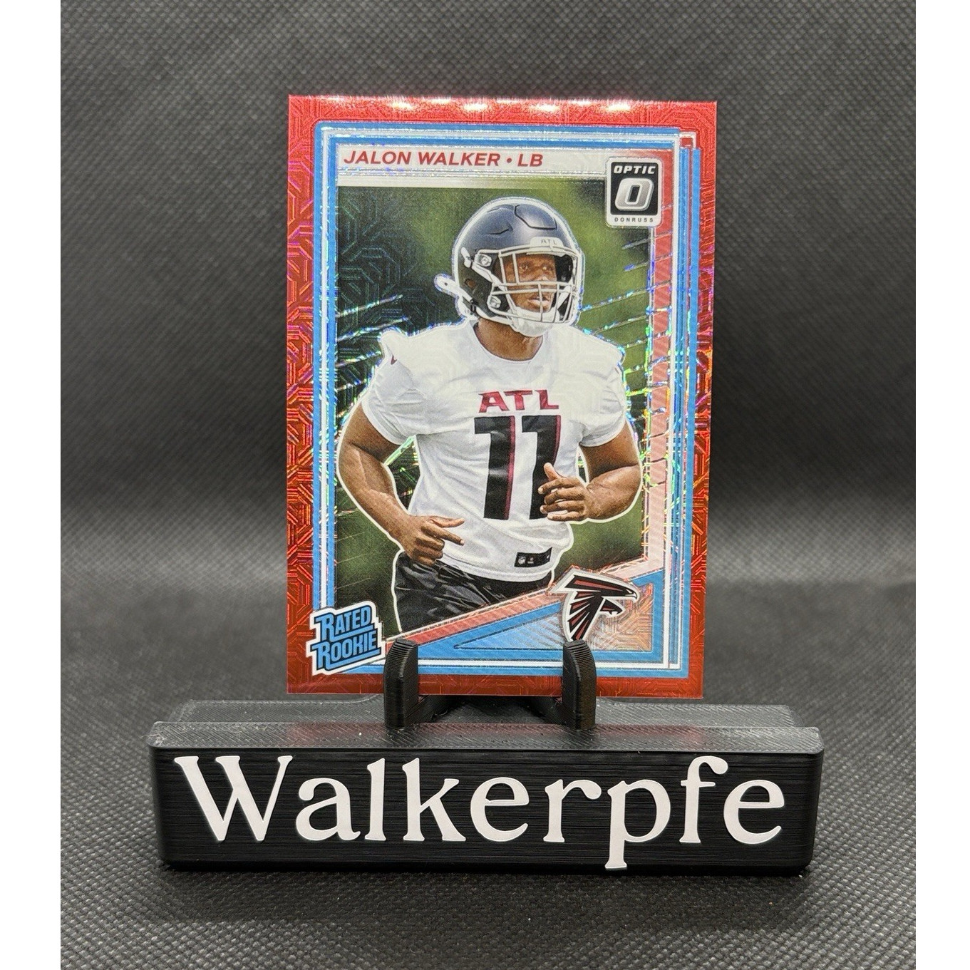 2025 Panini Donruss Optic Red Mojo Prizm #290 Jalon Walker Falcons NFL