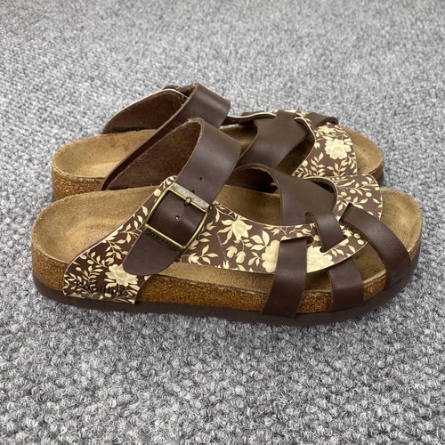 Sandali donna Papillio Birkenstock Pisa taglia 5 stretti marroni floreali sughero - Foto 2 di 10