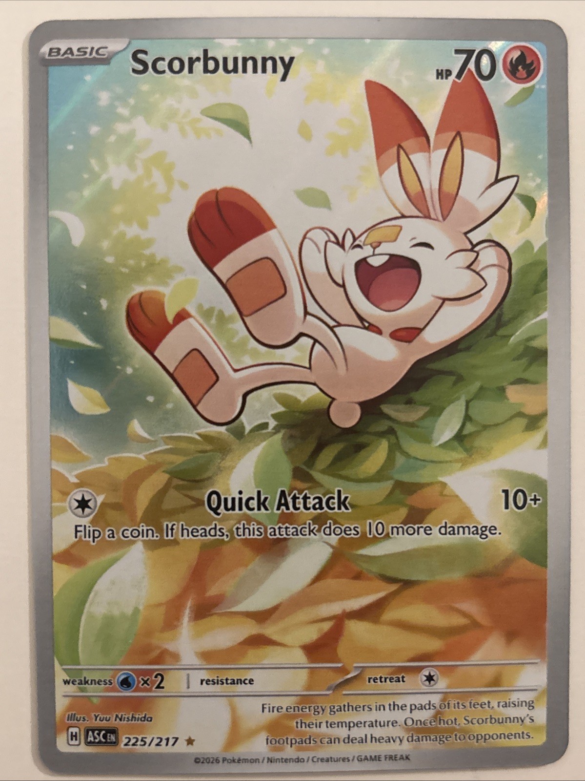 Scorbunny 225/217  Pokemon TCG Ascended Heroes -  Near Mint NM