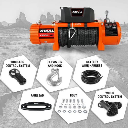 X-BULL Electric Winch 10000LB 12000LBS 13000LBS 14500LBS 4WD Trailer Jeep Winch - Picture 75 of 132