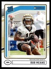 2024 Donruss Rated Rookie Bub Means Rookie New Orleans Saints #362