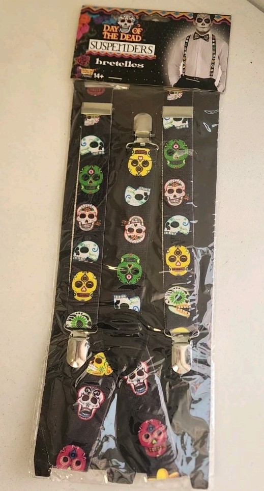 Forum Novelties Day of the Dead Skull Suspenders Adult Costume Accessory   B0235