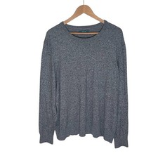 Tommy John Men's XL Sweater Dark Gray Cotton Blend Second Skin Long Sleeve