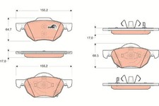 Bremsbeläge GDB3355 TRW für HONDA ACCORD VII ACCORD VII Tourer
