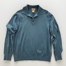 Vibrant Blue LL Bean Cotton/Cashmere Blend Sweater Size M