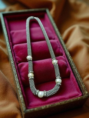 Antike Ethno Halskette Handarbeit Vintage, große Naturelemente, Origina Schmuck