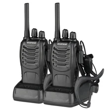 A Pair of  Baofeng BF-88A 1500 mAh Two-Way Ham Radio Walkie Talkies Transceiver