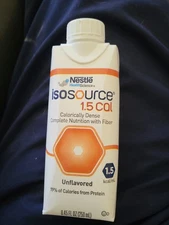 ISOSOURCE 1.5 Cal Formula Unflavored 250 Ml. 8.45 Oz. Tube Feed. Case of 24.