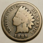 1889 Indian Head Cent Penny  "Not Cleaned - Actual Coin Pictured"
