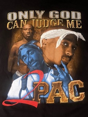  Tupac Vintage Rare T-Shirt. Gemrock. Rap. Blood Red 2 on Front.