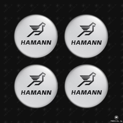 Hamann Wheel Center Cap Decals 4pcs 3D Domed Resin Sticker Emblems