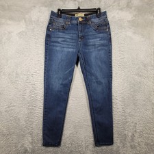 Democracy Jeans Womens 6 Blue Denim Stretch Mid Rise Ab Solution 30x28