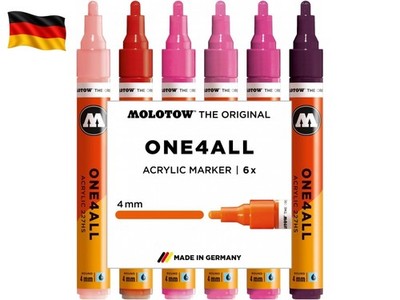 One4All 227HS Acryl Marker Pink Set (4,0 mm Strichstärke, hochdeckend und 