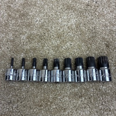 MAC Tools 9Pc Metric Triple-Square Driver Bit Socket Set XTS4MM To XTS16MM