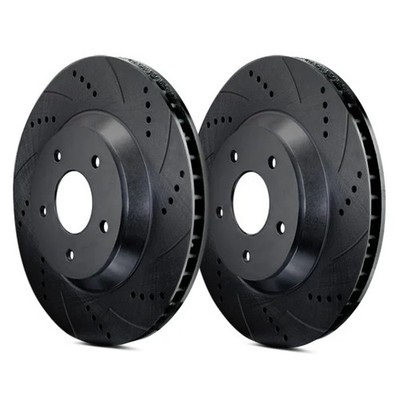 For Audi S8 07-10 ATL Autosports Drilled & Slotted Rear Brake Rotors