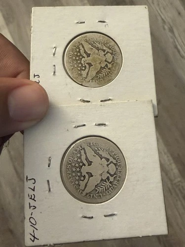 1916 D Silver Barber Quarter 25c - 90% Silver - Last Year Issue -