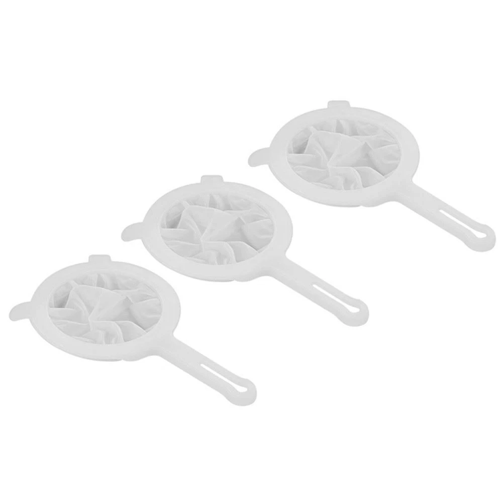 3Pcs 100200400 Mesh Milk mesh Strainer for Soy Milk Coffee Strainers E7X6)