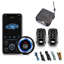Car Push Button Start Stop Keyless Entry Starter System Cell Phone Bluetooth