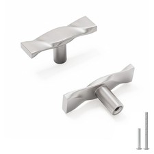 Rergy 10 Pack Brushed Nickel Cabinet Knobs Kitchen Cabinet Pulls Zinc Alloy...
