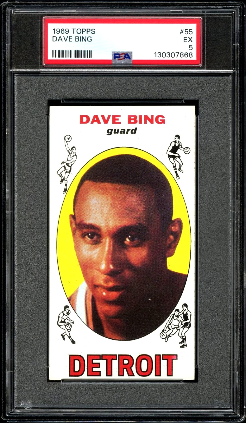 Dave Bing Rookie 1969 Topps #55 Hall of Fame RC Tall Boy Tough Grade PSA 5