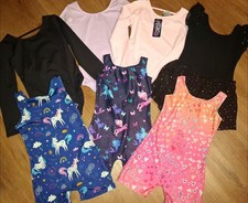 Girls Lot Of 7 Leotards Sizes 7-8