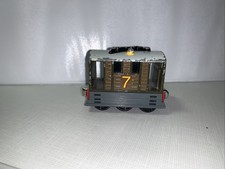 Thomas The Train Diecast Metal Take Along N Play TOBY 7 Brown Train Car 2002