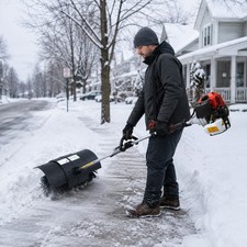 52CC Handheld Gas Power Sweeper Broom Snow Dirt Driveway Walkway Clean 2.3hp
