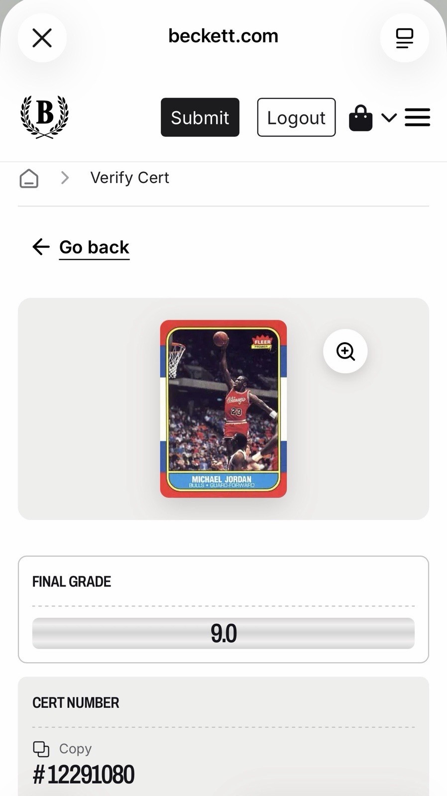🏀🏀1986-87 Fleer - Michael Jordan #57 (RC) BCCG 9 🔥🔥📈📈 view 23