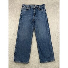 American Eagle Jeans Women 6 Short 30x27 Blue Stovepipe Straight Stretch