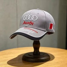 Audi, Basecap, Hut, M&uuml;tze, Sonnenhut, Motorsport, gestickte Label, Grau