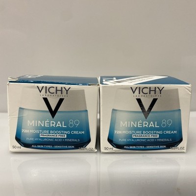 2X Vichy Mineral 89 Sensitive 72H Moisture Boosting Cream 1.69 Fl Oz - UNSEALED