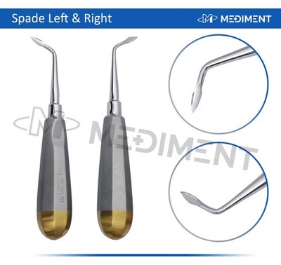 DEUTSCHER ZAHNCHIRURGIE SPATEN 60 KONKAVE WURZELSPITZE Aufzüge links & rechts