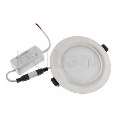 6pcs 9W 3000k Silver Modern Slim Design Ceiling Round Panel Down Light CE