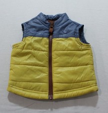 Carter's Baby Boys' Colorblock Lined Puffer Vest AC2 Blue/Yellow Newborn NWT