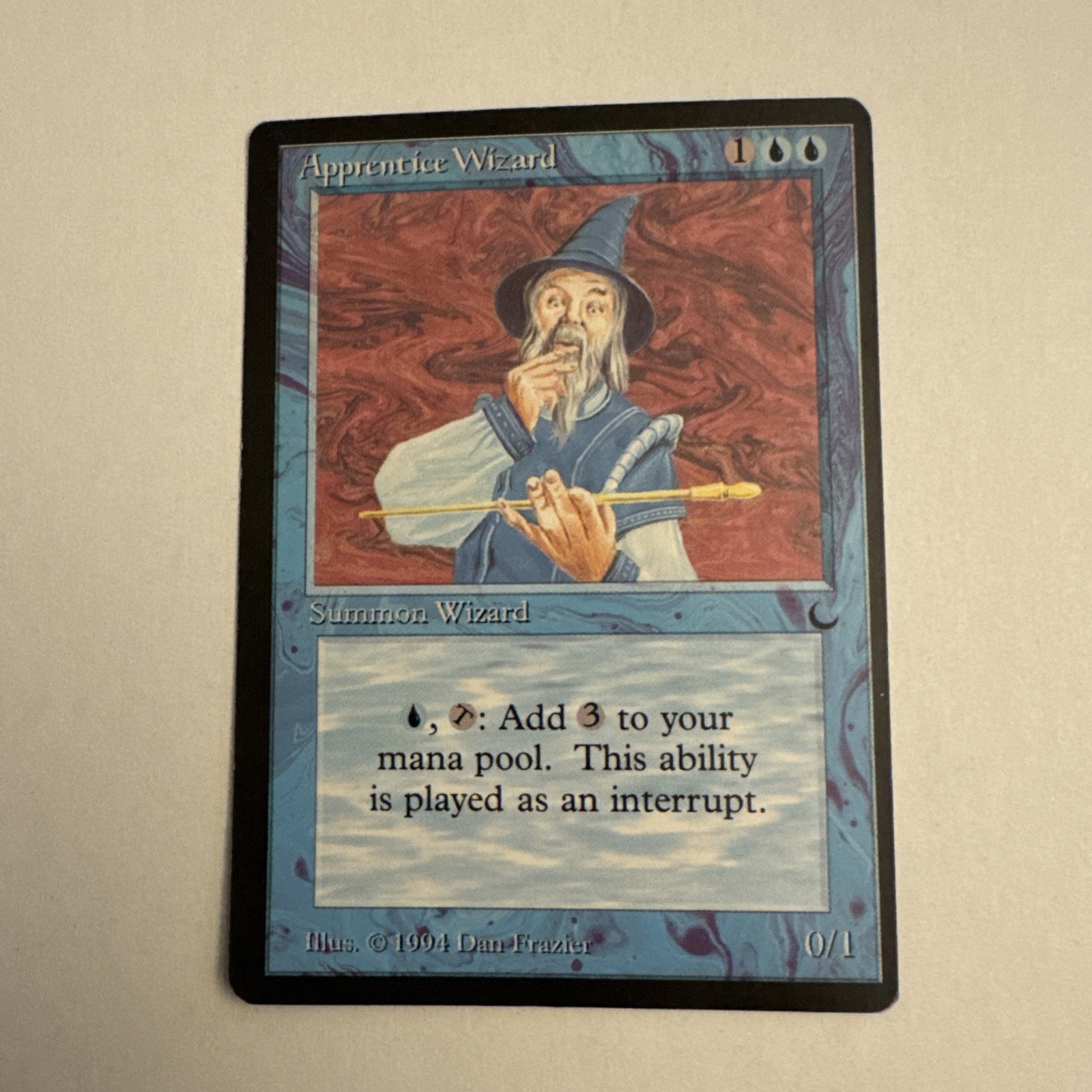 MTG APPRENTICE WIZARD - The Dark 1994 NM Rare By Dan Frazier