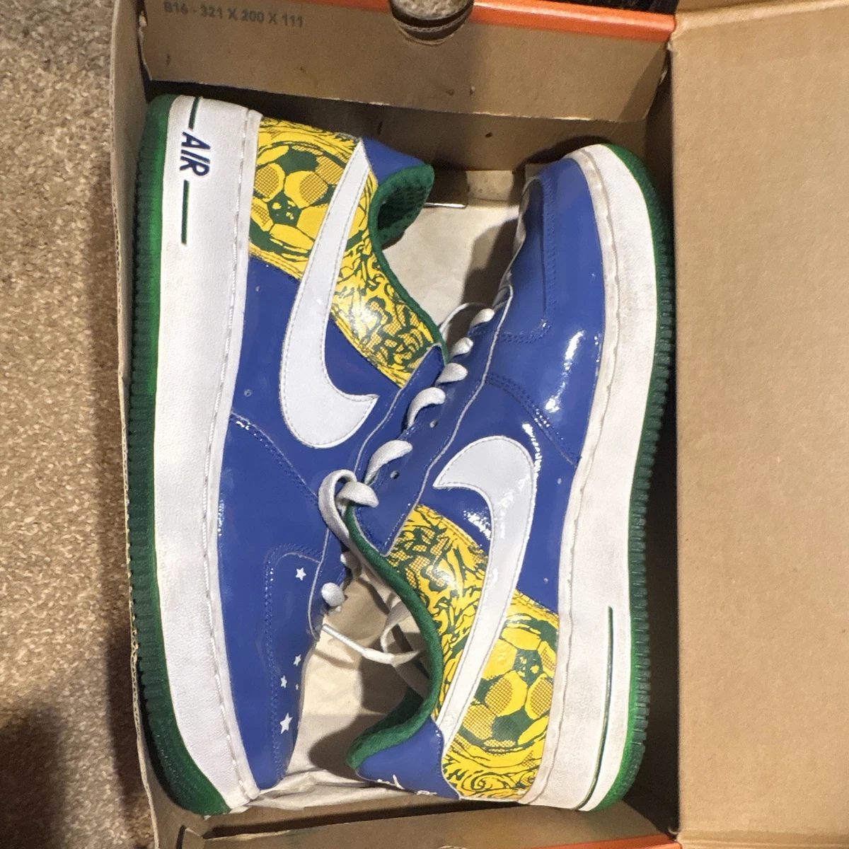 Nike Paul George PG 1 The Bait Obsidian Blue White Gold Pacers 878627-417 Sz15 Nike PG 1 The Bait - 878627-417 for Sale | Authenticity  main image 4