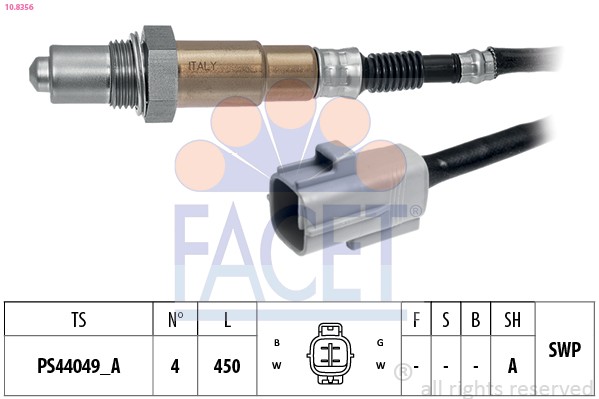 Facet Lambdasonde FüR Nissan Pixo UA0 Mitsubishi Lancer Viii Sportback Cx_A-image