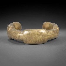 Vintage Golden Brown Bronze  West African Que...